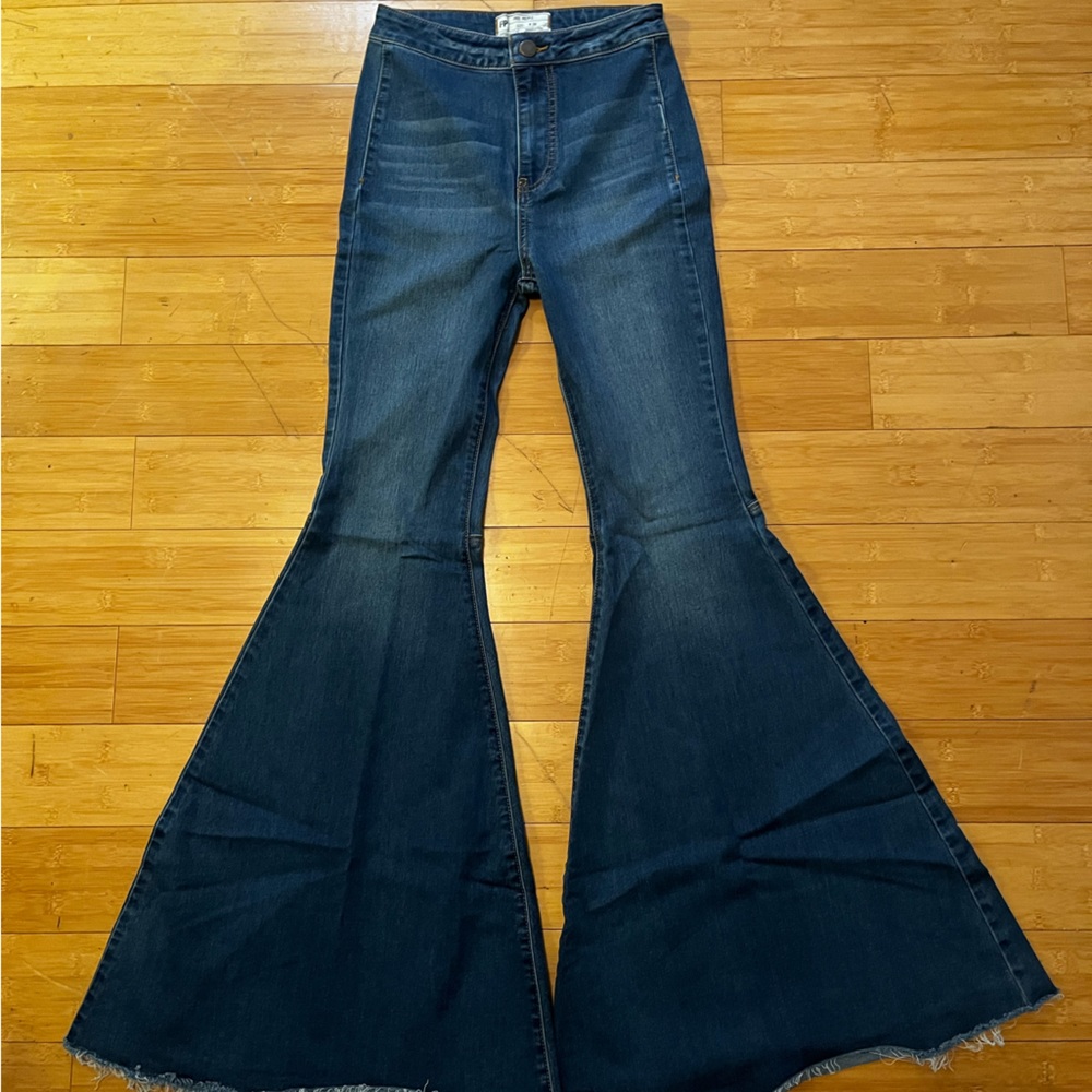 Free People Just Float On High Waist Flare Jeans